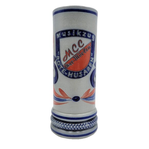 Vintage German Beer Mug Stein Musikzug Rote-Husaren MCC Ober-Morlen Read - Picture 1 of 10